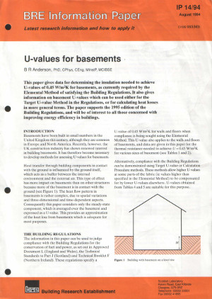 basement insulation energy storage ventilation